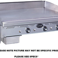 Royal - Delux 72″ Stainless Steel Heavy Duty Thermostatic Griddle - RDTG-72