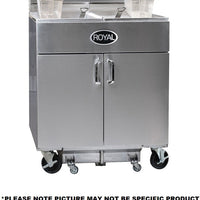 Royal - Delux 75 Lb Gas Fryer with Built in Filter and Two Channel Digital Control (5 Tanks) - RFT-75-5-DM2