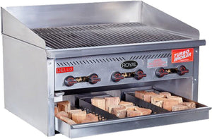 Royal - Delux 84" Stainless Steel Infrared Radiant Turbo Broiler With Smoker - TB-884-SM