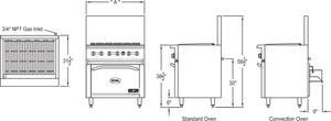 Royal - Delux Stainless Steel 24" Wide Radiant Broiler With Storage Base - RDR-24RB-XB