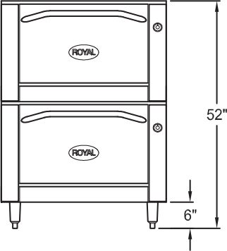 Royal - Stainless Steel Double Deck Convection Oven - RR-36-DS-CC