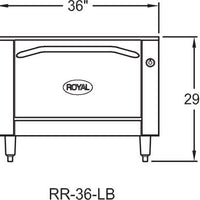 Royal - Stainless Steel Single Deck Oven - RR-36-LB