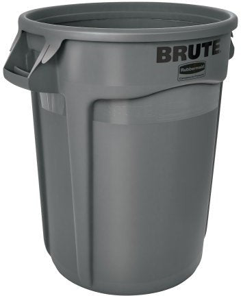 Rubbermaid - 32 Gal BRUTE Gray Round Waste Container Without Lid - RCP-2632-88-GRAY
