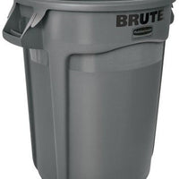 Rubbermaid - 32 Gal BRUTE Gray Round Waste Container Without Lid - RCP-2632-88-GRAY