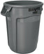 Rubbermaid - 32 Gal BRUTE Gray Round Waste Container Without Lid - RU2632GRY