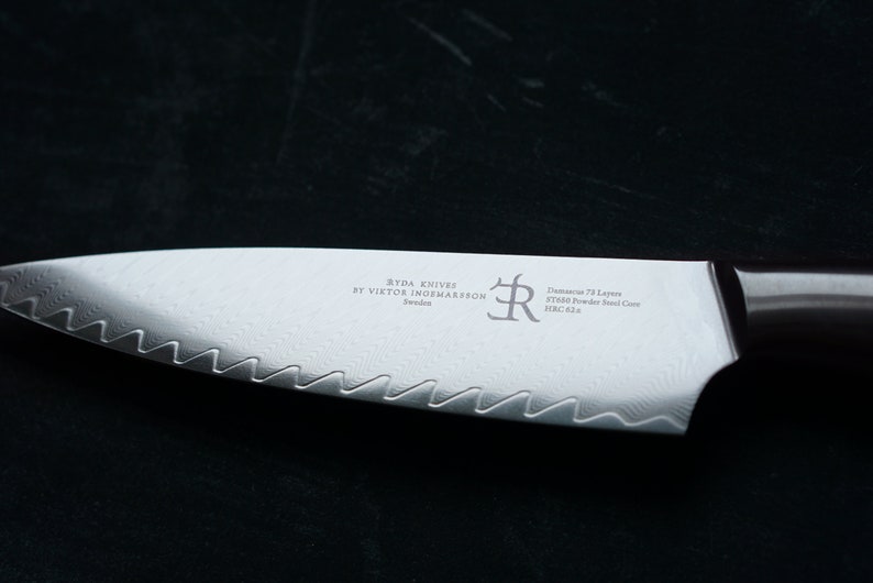 Ryda Knives - 5" Utility Knife 73 Layer Damascus - ST650-5-Utility-Knife