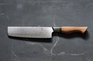 Ryda Knives - 7" Nakiri Knife 73 Layer Damascus - ST650-7-Nakiri-Knife