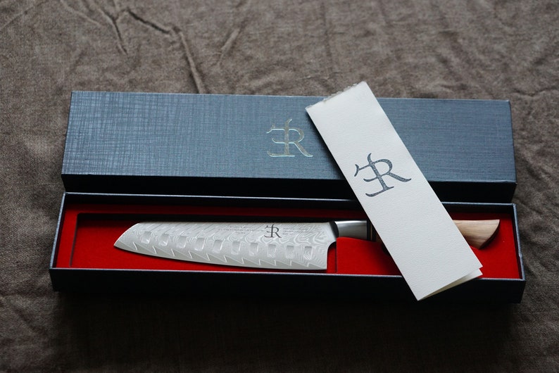 Ryda Knives - 7" Santoku Knife 73 Layer Damascus - ST650-7-Santoku-Knife