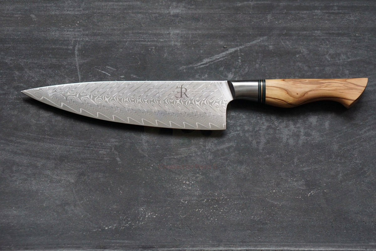 Ryda Knives - 8" Chef Knife 73 Layer Damascus - ST650-8-Chef-Knife