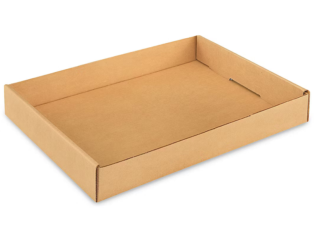 Uline - Corrugated Trays - Kraft, 15 X 12 X 2" - Pack of 50 - S-13340