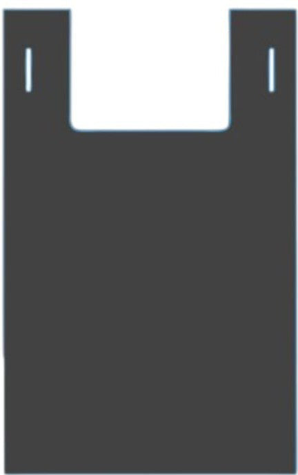 S5 PP Reusable T-Shirt Bags Black, 50/Pk, 250/Cs - TPPS5B