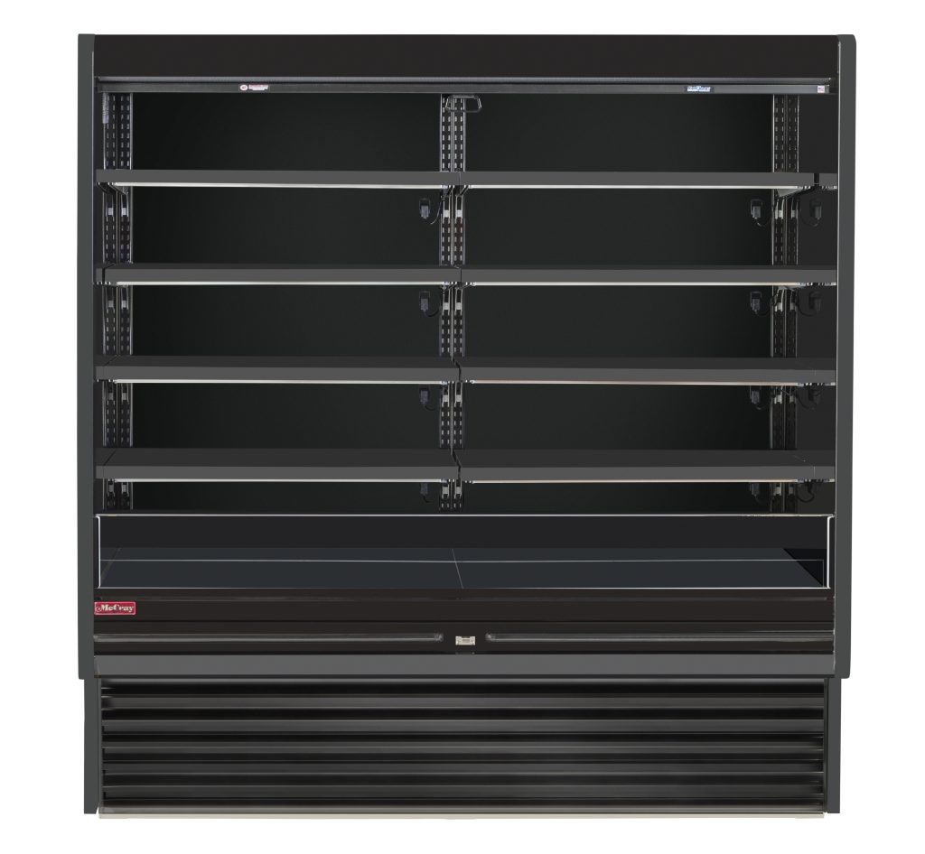 Howard-McCray - 75" Black Vertical Dairy Open Air Merchandiser - SC-OD35E-6-B-LED