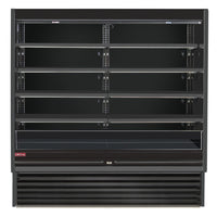 Howard-McCray - 75" Black Vertical Dairy Open Air Merchandiser - SC-OD35E-6-B-LED