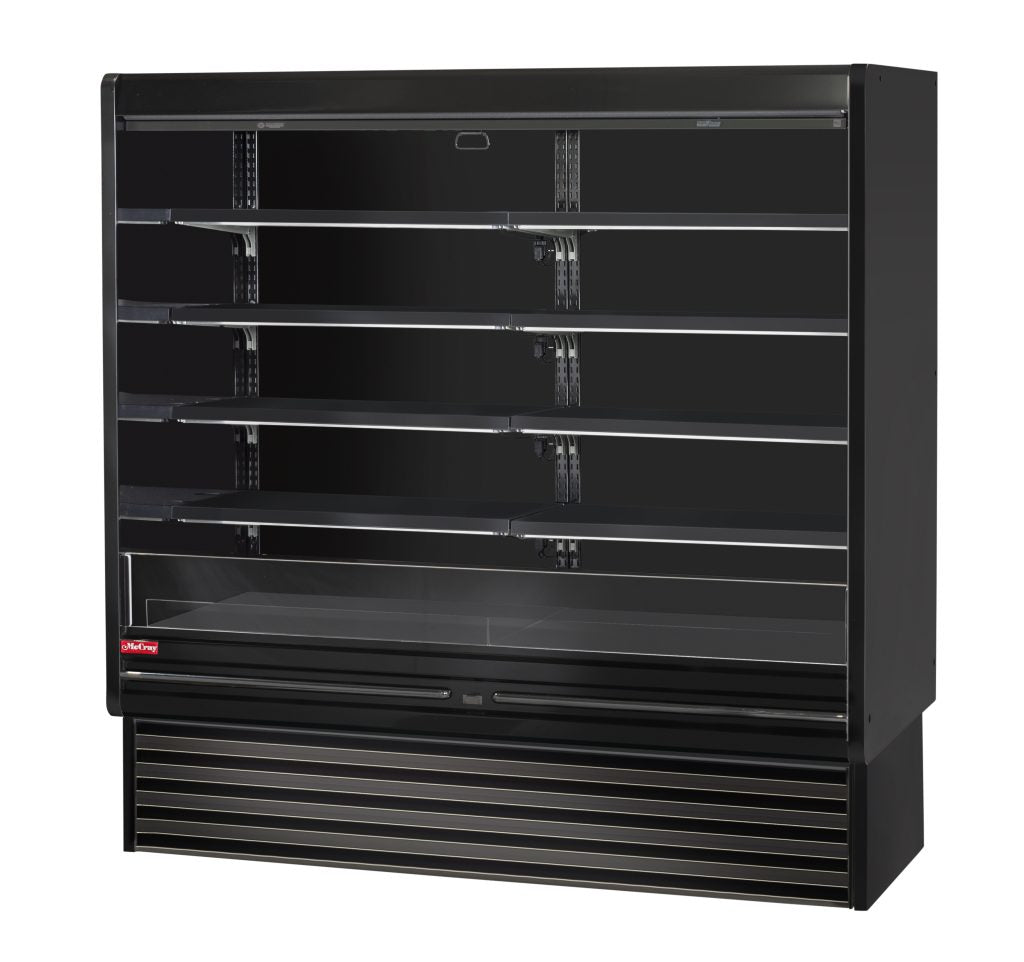 Howard-McCray - 75" Black Vertical Dairy Open Air Merchandiser - SC-OD35E-6-B-LED