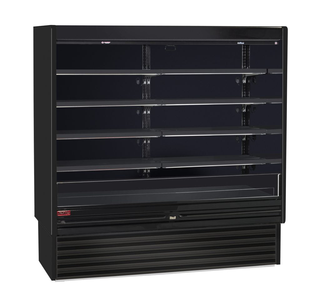 Howard-McCray - 75" Black Vertical Dairy Open Air Merchandiser - SC-OD35E-6-B-LED