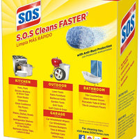 S.O.S - Soap Filled Steel Wool Cleaning Pads, 10/Bx - HP02950