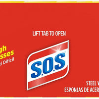 S.O.S - Soap Filled Steel Wool Cleaning Pads, 10/Bx - HP02950