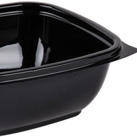 Sabert - 12 Oz Black Square Plastic Containers - 500/cs - 95012B500 (Special Order Item)
