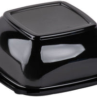 Sabert - 12 Oz Black Square Plastic Containers - 500/cs - 95012B500 (Special Order Item)