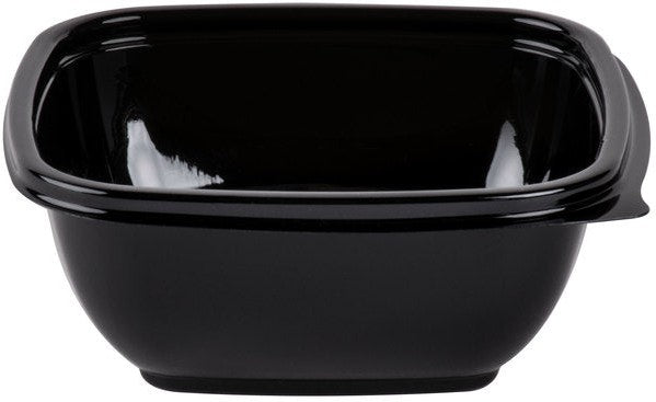 Sabert - 12 Oz Black Square Plastic Containers - 500/cs - 95012B500 (Special Order Item)