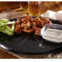 Sabert - 12" Sturdiware Black Plastic Platter, 36/Cs - 9012