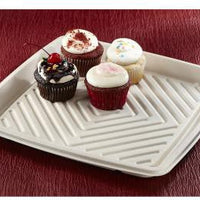 Sabert - 14" Pulp Square Platter, 25/Cs - 49114F025N