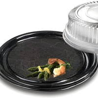 Sabert - 16" Marble Flat Tray with Lid Combo, 50/cs - C816 (Special Order Item)