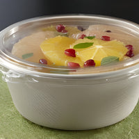 Sabert - 16 Oz Clear Lid for Wide Round Pulp Bowl, 500/Cs - 51616D500