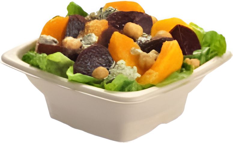 Sabert - 16 Oz Square Pulp Bowl, 300/Cs - 49016F300N