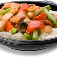 Sabert - 24 Oz Black Plastic Round Bowls, 300/Cs - 77024B300