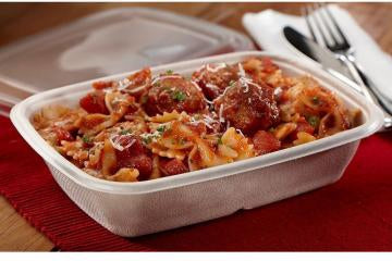 Sabert - 28 Oz Clear Lid Fits For Rectangle PLA Pulp Container, Pack of 150 - 51841D150