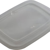 Sabert - 28 Oz Clear Lid Fits For Rectangle PLA Pulp Container, Pack of 150 - 51841D150
