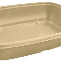 Sabert - 28 Oz Pulp Rectangle PLA Laminated Container, 150/Cs - 48632D150