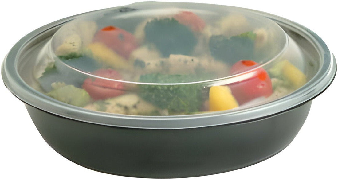 Sabert - 32 Oz Plastic Round Containers, 150/Cs - 79132B150