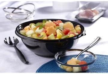 Sabert - 320 Oz Black PET Round Catering Bowls, 25/Cs - 92320 (Special Order Item)