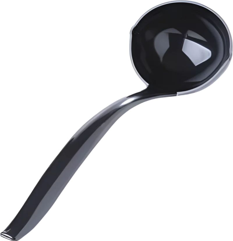 Sabert - 4 Oz Black Soup Ladle Cutlery, 36/Cs - UBK36LADL