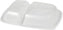 Sabert - 43 Oz Clear High Dome Lid for Two-Compartment Medium Rectangle Container, 150/Cs - 53172B150N