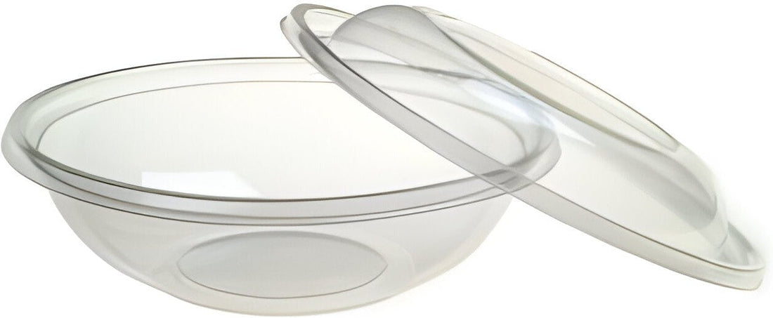 Sabert - 48 Oz Clear Round Plastic Bowl with Lid Combo, 100/Cs - C12048A100