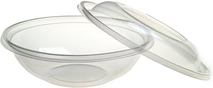 Sabert - 48 Oz Clear Round Plastic Bowl with Lid Combo, 100/Cs - C12048A100