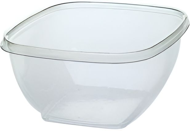 Sabert - 64 Oz Clear Large Square Bowl, 150/Cs - 19064B150
