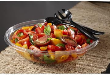 Sabert - 64 Oz Clear Shallow X-Large Round Bowl, 50/Cs - 13064A50 (Special Order Item)