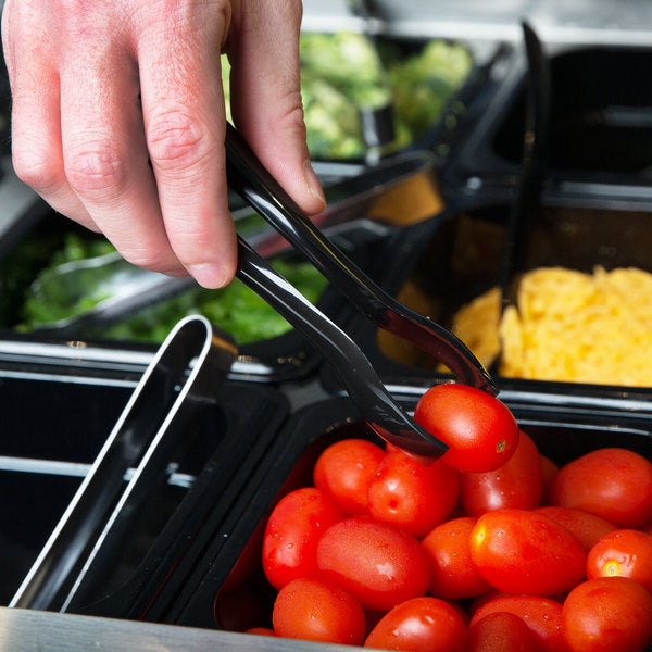 Sabert - 6.25" Black Serving Tong, Pack of 72 - UBK72STNG