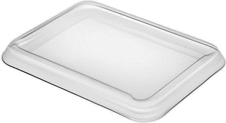Sabert - 6.5" x 8.5" Clear PET Lid Fist M Rectangle Trays, Pack of 390 - 56580G390