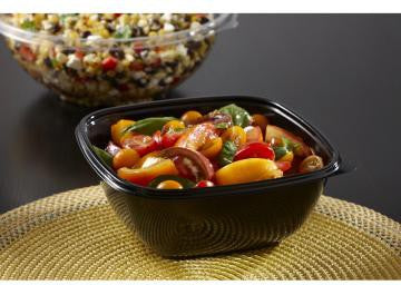 Sabert - 80 Oz, 5 lb Plastic Square Bowl, 50/cs - 94080B50