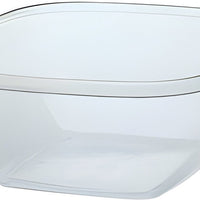 Sabert - 80 Oz Plastic Clear Square Bowls, 50/Cs - 14080B50