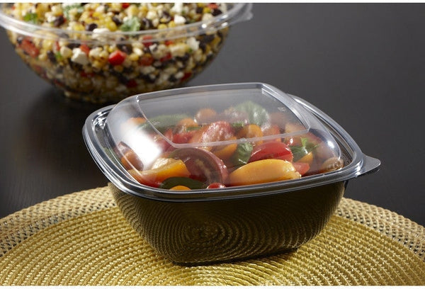 Sabert - 9" Clear Square Lid Fits with Plastic Containers, 150 Per Case - 52900B150