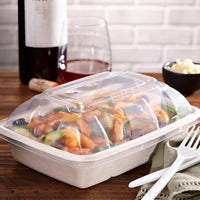 Sabert - Clear Dome Lid for Rectangle Pulp Containers, 300/cs - 51601F300PP (Special Order Item)