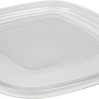 Sabert - Clear Square Flat Lid Fits For 18048B300 Plastic Bowls, 300/Cs - 51800B300