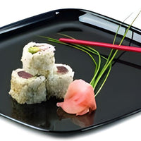 Sabert - Mozaïk 12" Black Square Platter with Clear Dome Lid, 25/Cs - C9312