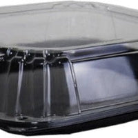 Sabert - Mozaïk 12" Black Square Platter with Clear Dome Lid, 25/Cs - C9312